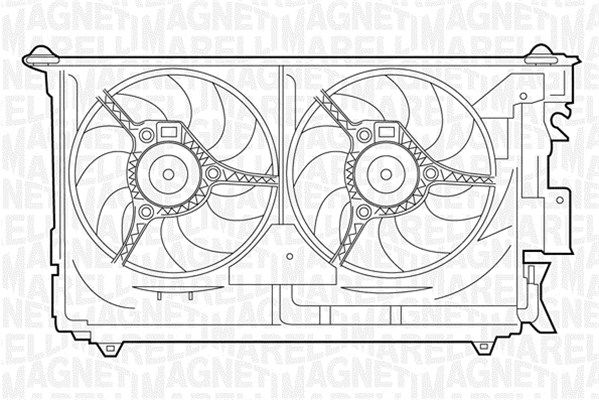 MAGNETI MARELLI Вентилятор, охлаждение двигателя 069422284010